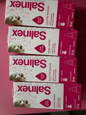 Salinex Nasal Drops - Pink & White Packaging (4 Boxes)